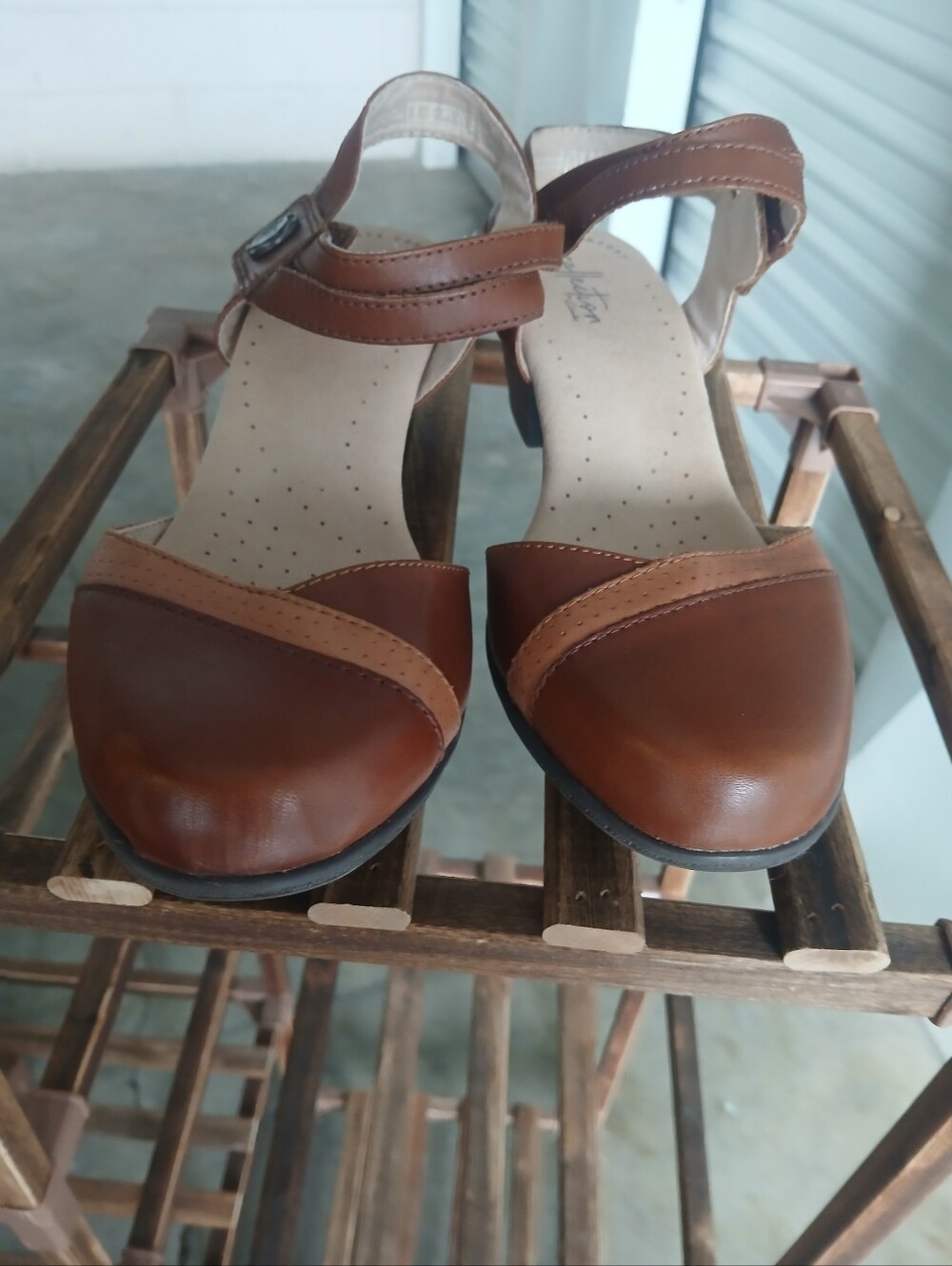Clarks Valarie Rally Sandals 8.5 M Mahogany Brown Leather Ultimate Comfort